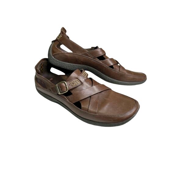 Timberland Smart Comfort System Brown Leather Flats MaryJane Shoes - Picture 1 of 9